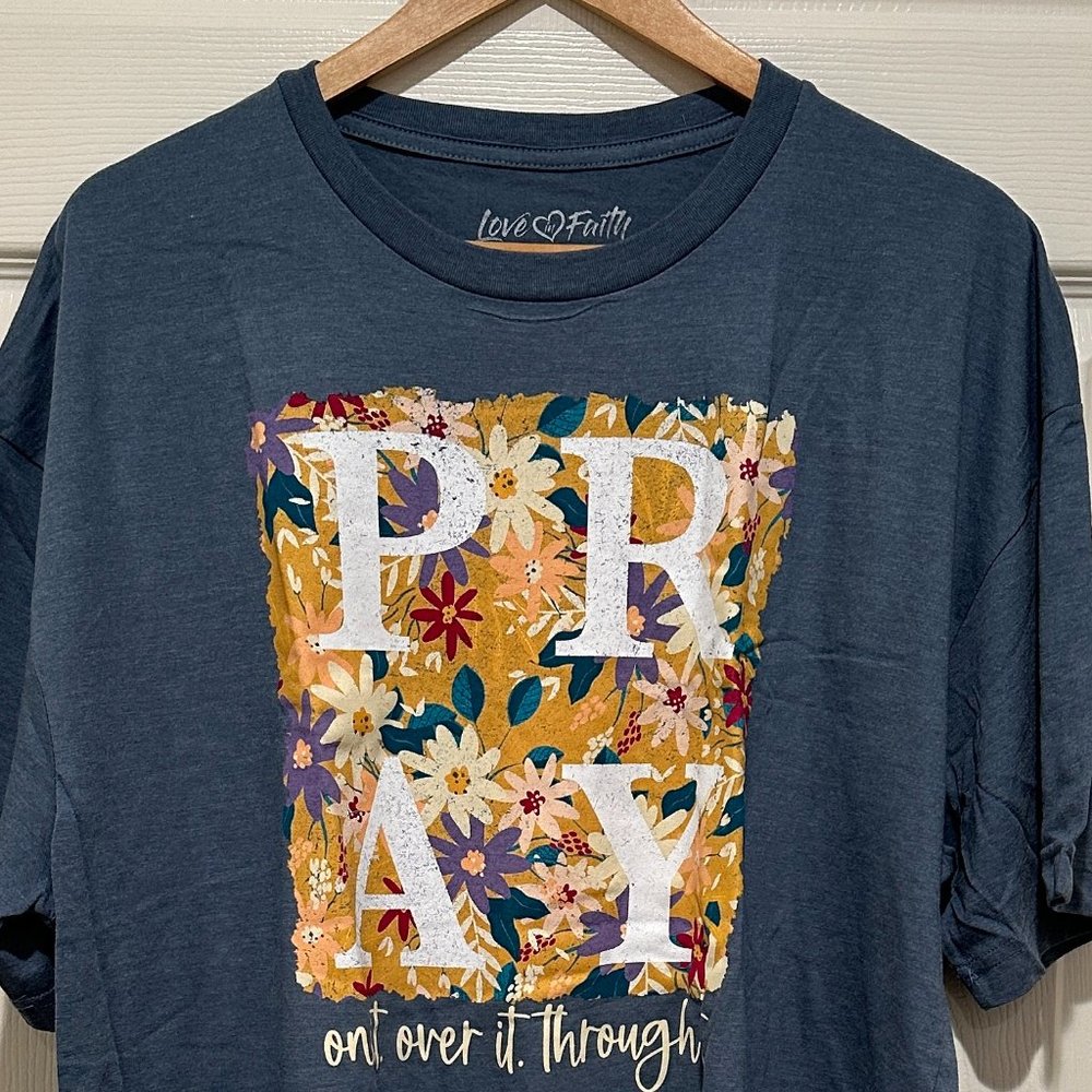 Slate Blue Prayer T-Shirt